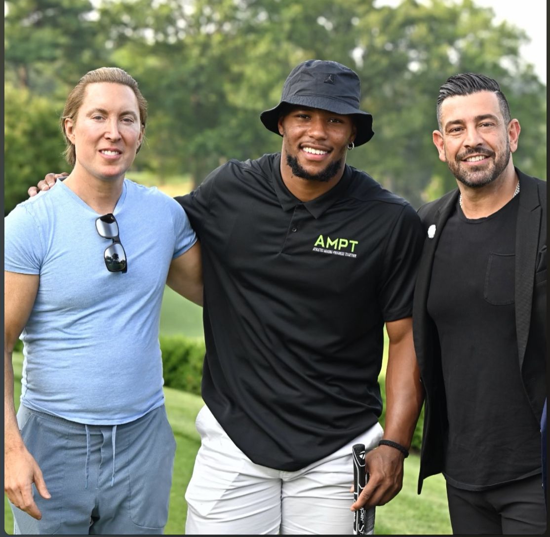 Members together on a golf course